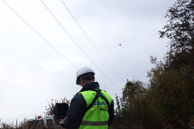 Aerial power line inspection Aerial power line inspection